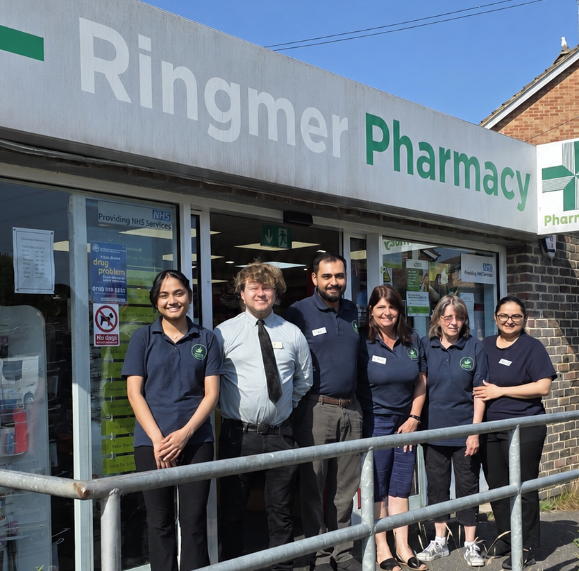 The Ringmer Pharmacy team outside the pharmacy